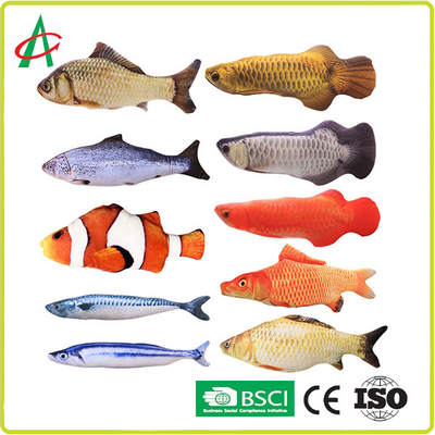 ISO9001 पालतू आलीशान खिलौना, मछली चबाना खिलौना 30X13X5cm नकली