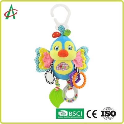 लड़कियों और लड़कों के लिए पीला बतख बेबी आलीशान खड़खड़ 8x25cm