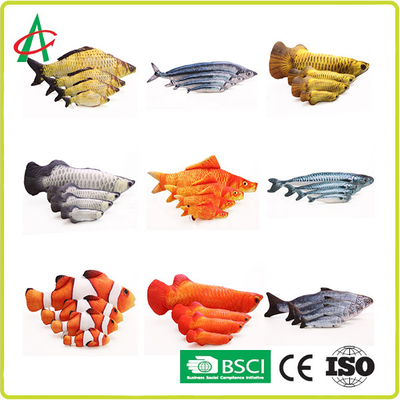 ISO9001 पालतू आलीशान खिलौना, मछली चबाना खिलौना 30X13X5cm नकली